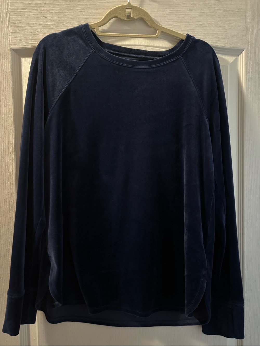 Lilly Pulitzer Navy Blue Blythe Velour Top